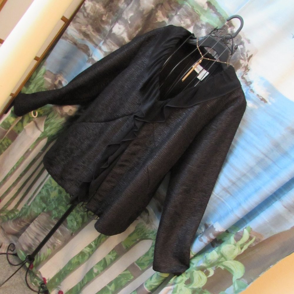Chico's Blazer Ruffle Front - Picture 3 of 16